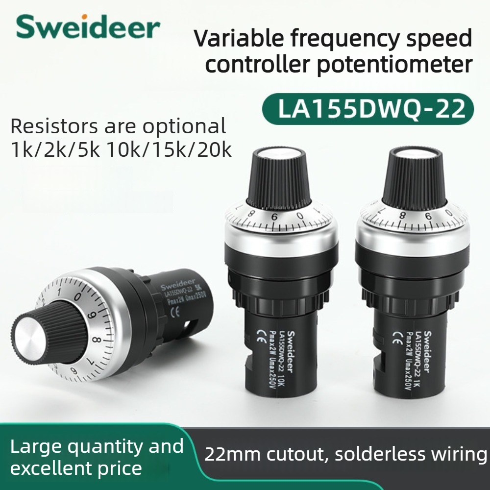 Potentiometer 10K - Регулируемый потенциометр 22 мм LA155DWQ-22 серии,