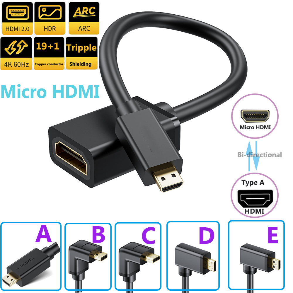 Mdi Cable - Кабель-адаптер 4K Micro HDMI на HDMI,