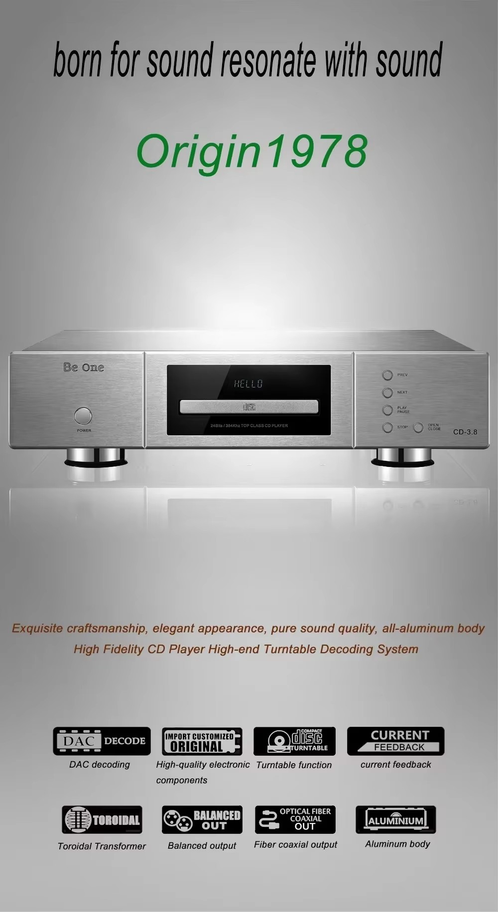 SUNBUCK CD-плеер с обратной св – обзор и цена Audio Dac