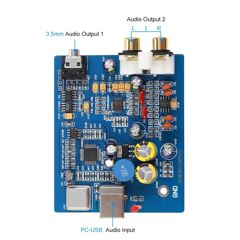 Плата USB-декодера YJ00130 ES9 – обзор и цена Usb Sound Card