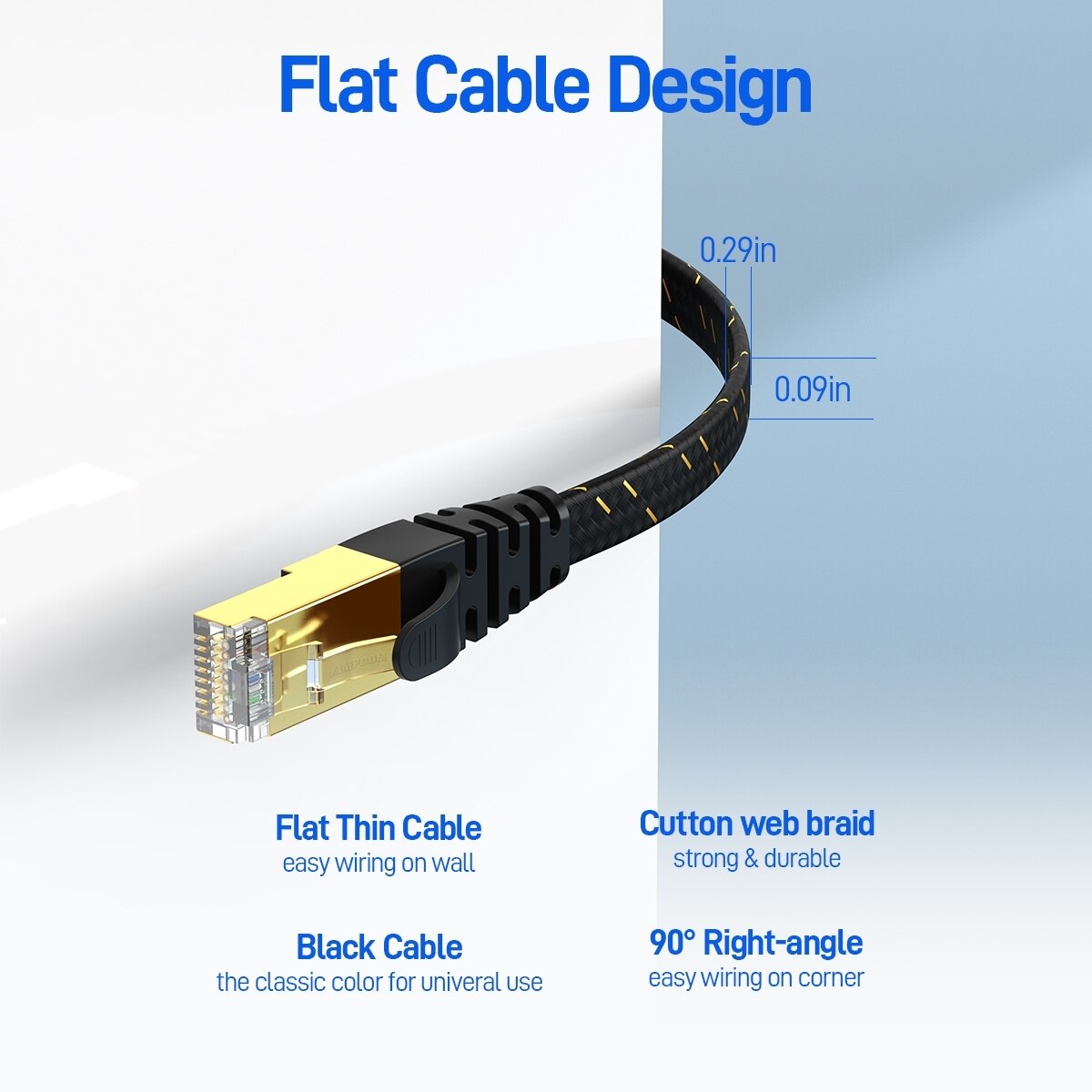 AMPCOM CAT7 Ethernet-кабель, р – обзор и цена Rj45 Jack