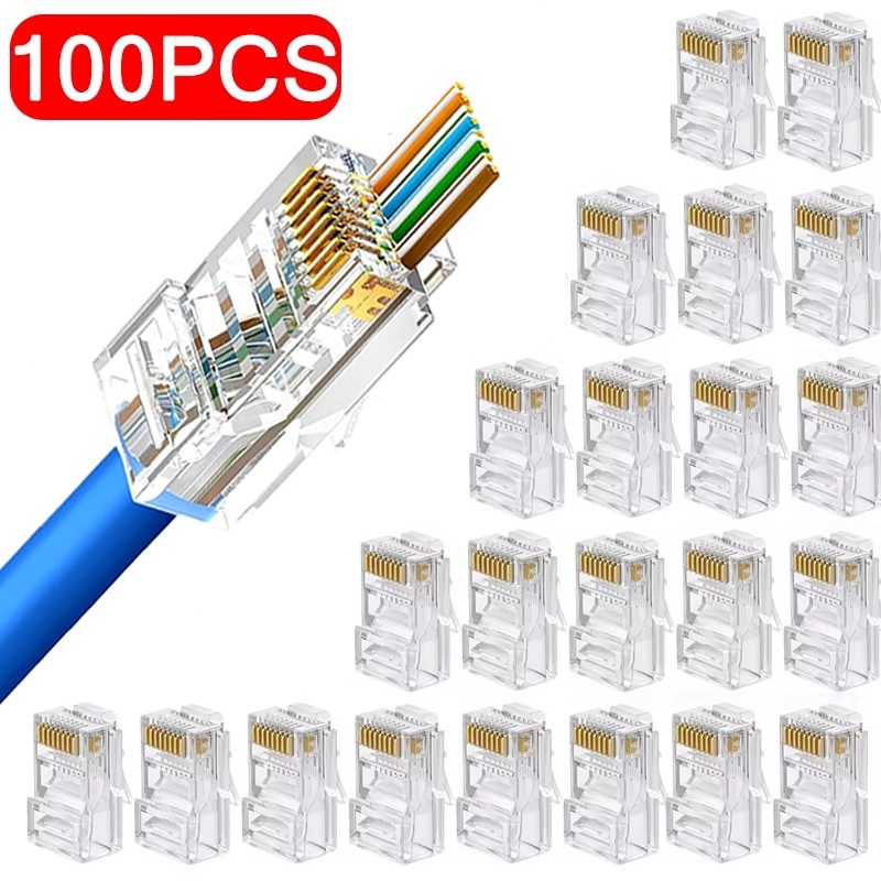 100 шт. RJ45 Cat6 Cat5e сквозн – обзор и цена Rj45 Jack